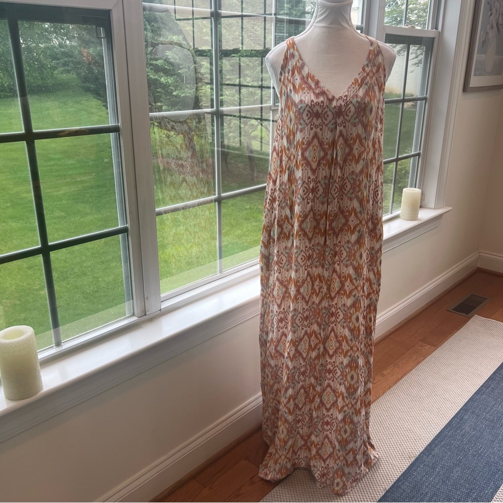 LoveStitch Maxi Dress‎ Bohemian Print Sleeveless V Neck Flowy Boho NWT  Medium